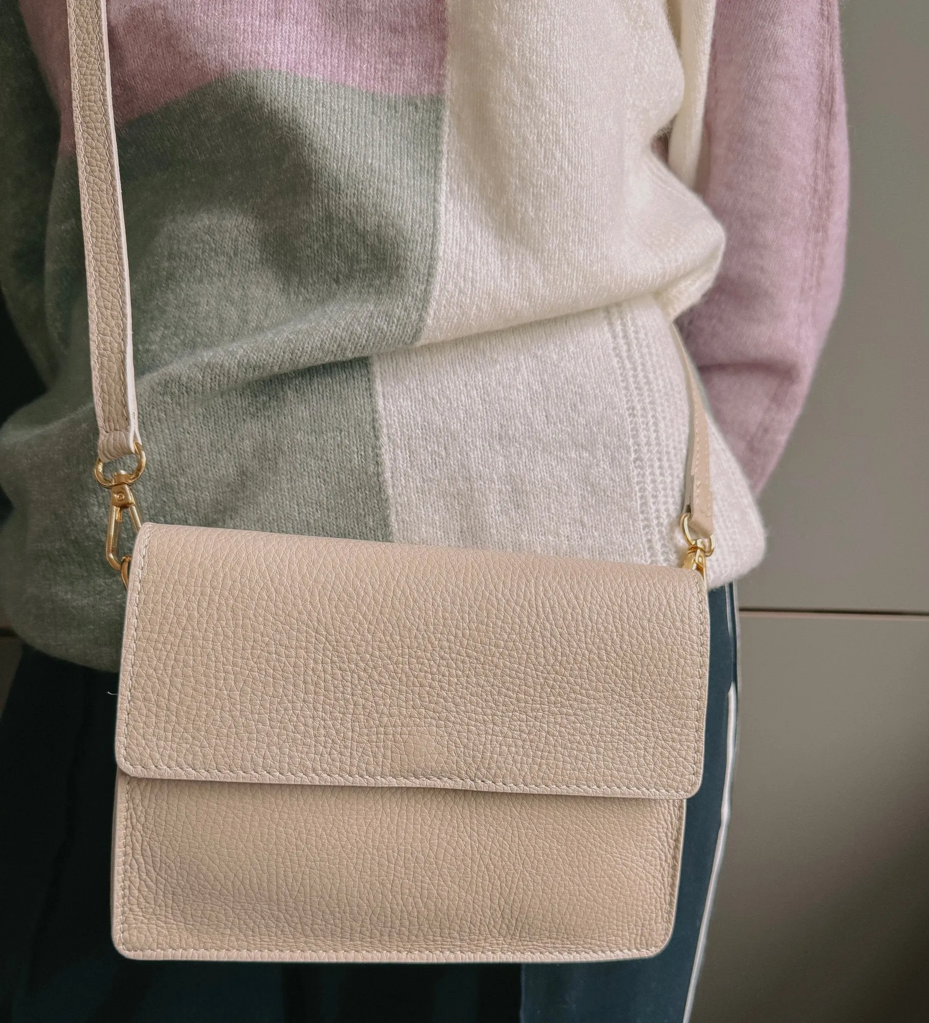 Anzio Clutch Bag with Leather Strap
