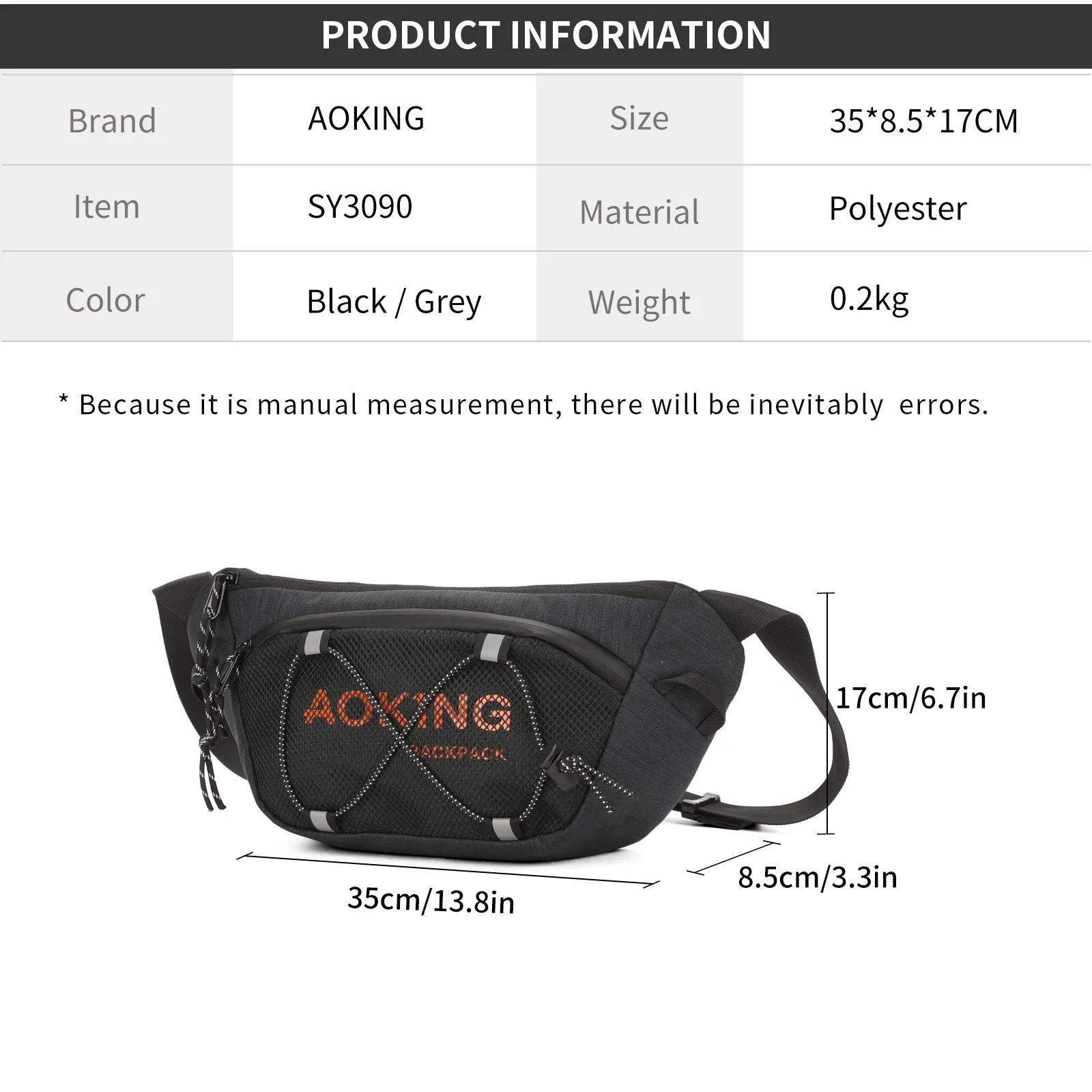Aoking Fashion Waterproof Crossbody Sling Bag SY3090