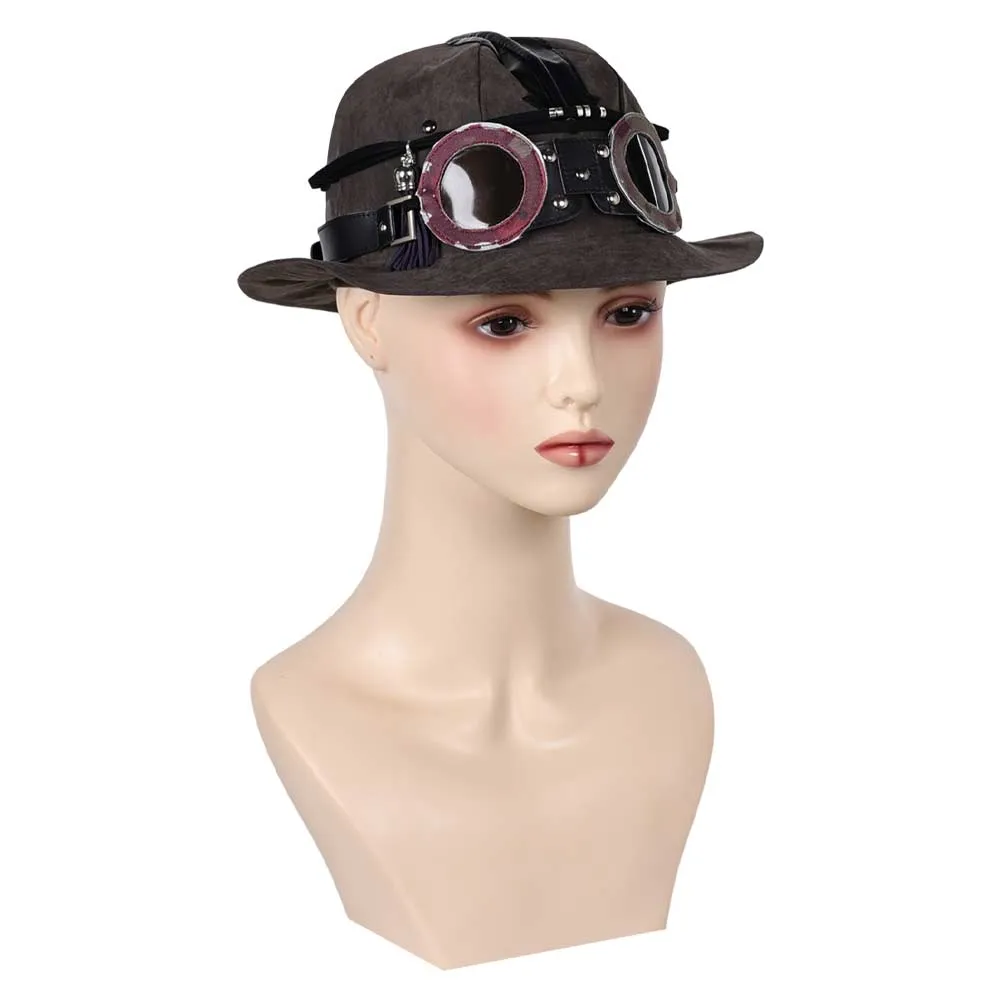 Arcane League of Legends Season 2 Isha Hat Kids Black Punk Hat Halloween Carnival Accessories