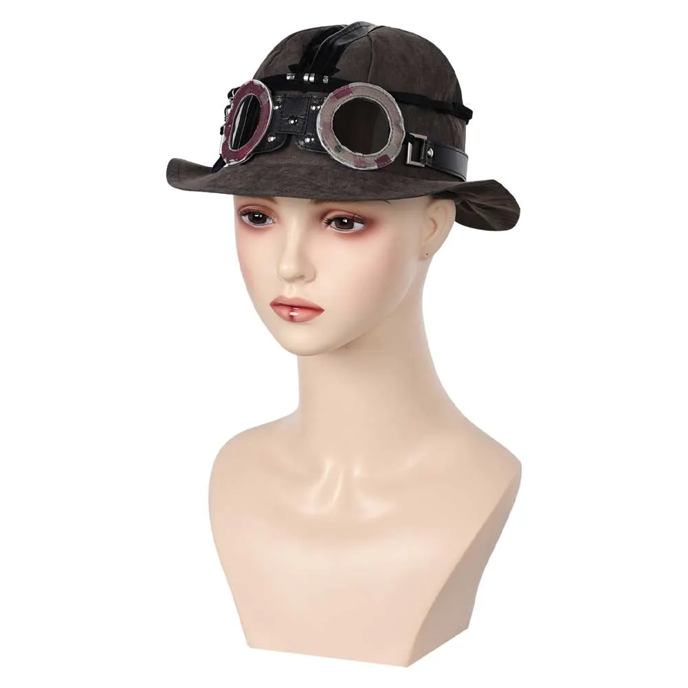 Arcane League of Legends Season 2 Isha Hat Kids Black Punk Hat Halloween Carnival Accessories