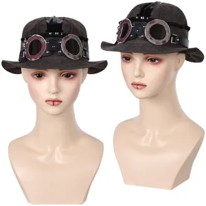 Arcane League of Legends Season 2 Isha Hat Kids Black Punk Hat Halloween Carnival Accessories