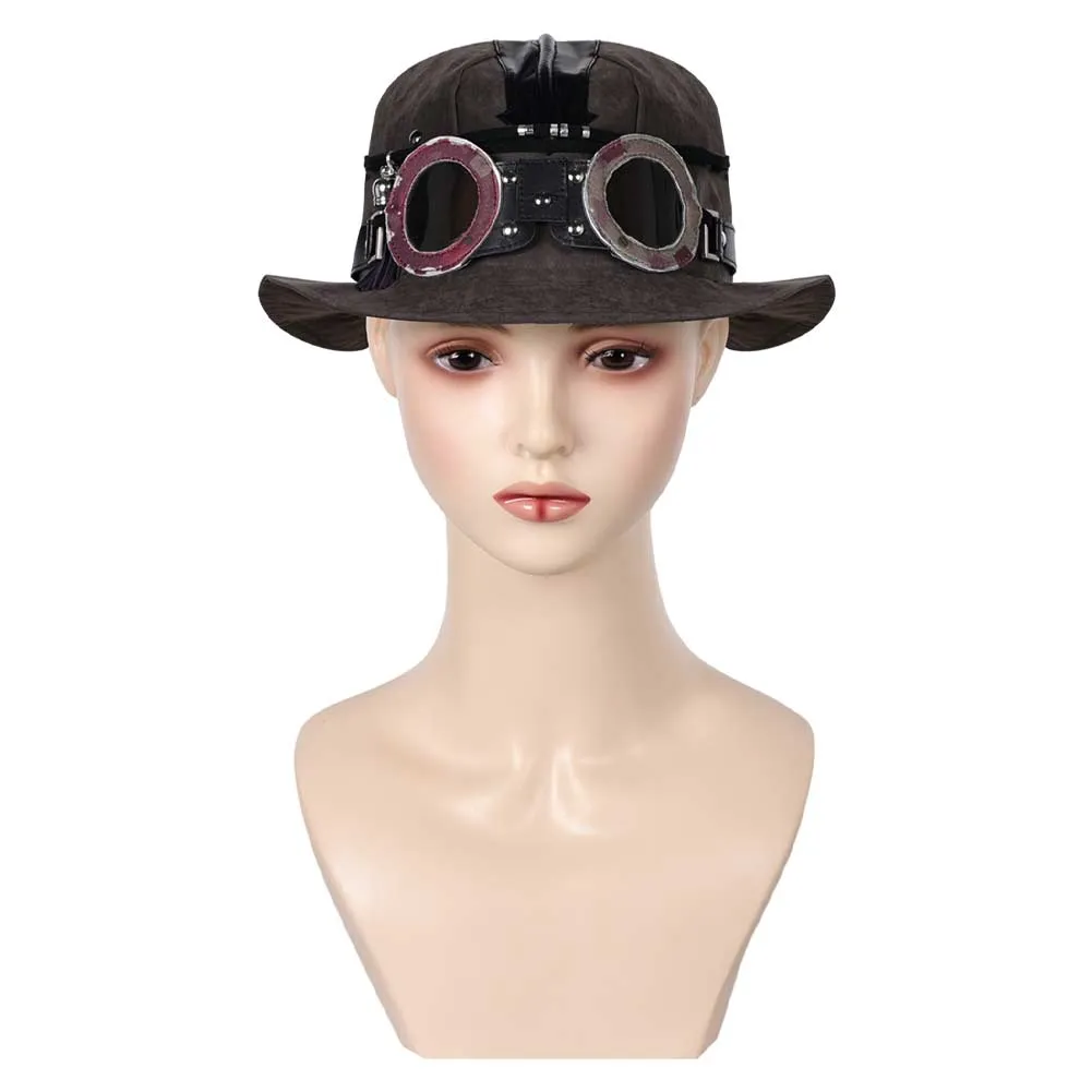 Arcane League of Legends Season 2 Isha Hat Kids Black Punk Hat Halloween Carnival Accessories