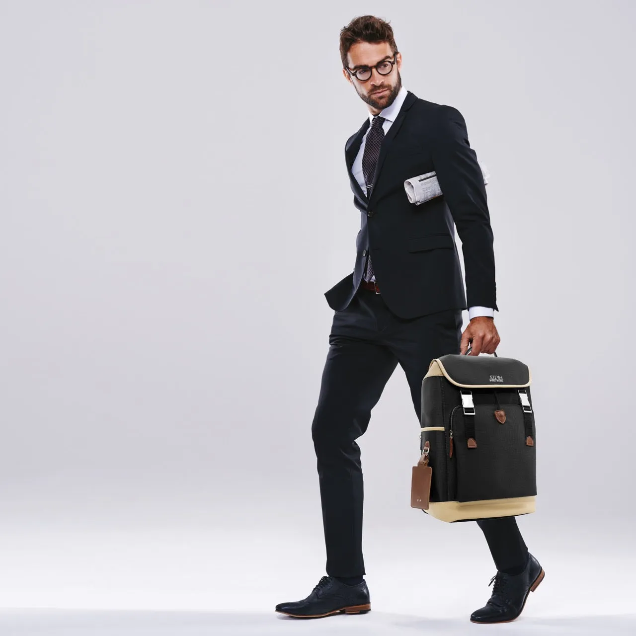ATOM NEW YORK ULTIMATE BACKPACK - Black and Beige