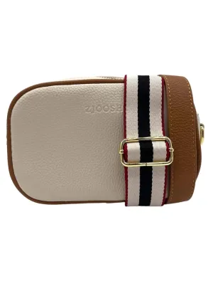 BABY RUBY CROSS BODY | ECRU & TAN