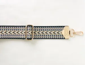 BAG STRAPS - BLACK HERRINGBONE