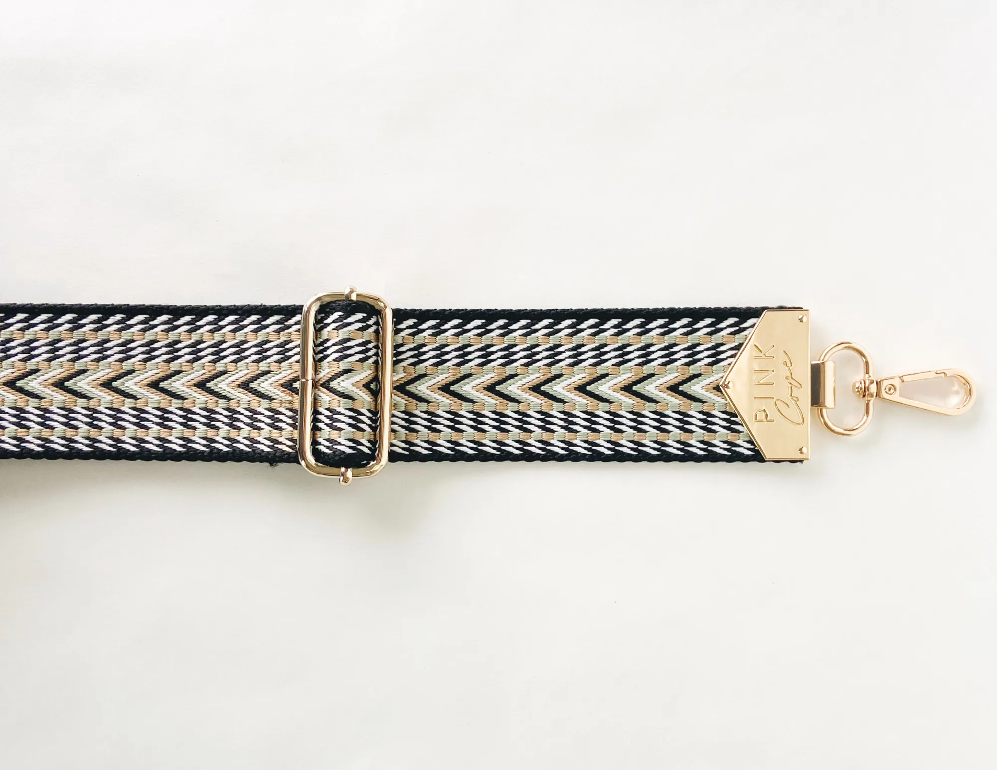 BAG STRAPS - BLACK HERRINGBONE