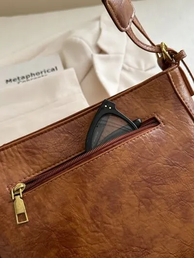 Bag To Basics PU Leather Adjustable Strap Crossbody Bag (4 Colors)