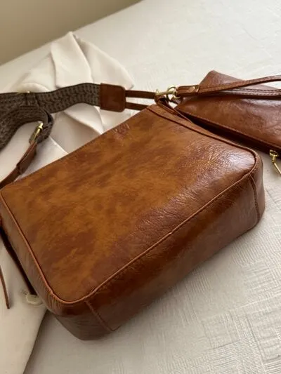Bag To Basics PU Leather Adjustable Strap Crossbody Bag (4 Colors)