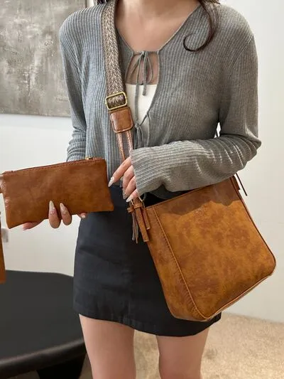Bag To Basics PU Leather Adjustable Strap Crossbody Bag (4 Colors)