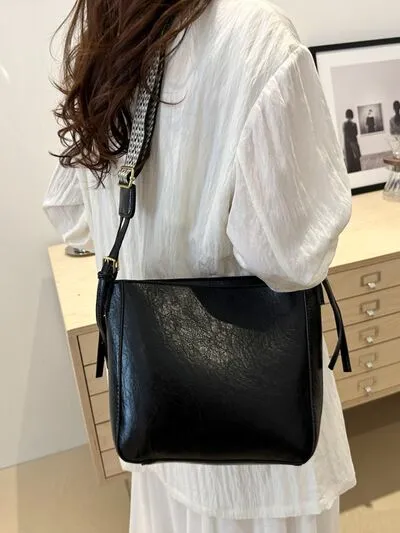 Bag To Basics PU Leather Adjustable Strap Crossbody Bag (4 Colors)