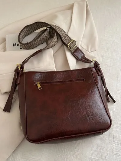 Bag To Basics PU Leather Adjustable Strap Crossbody Bag (4 Colors)