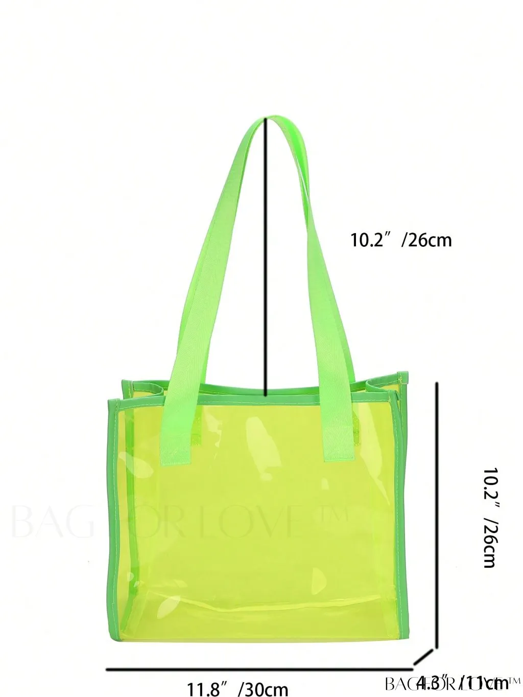 BagForLove - Compact Pink Transparent PVC Shoulder Tote