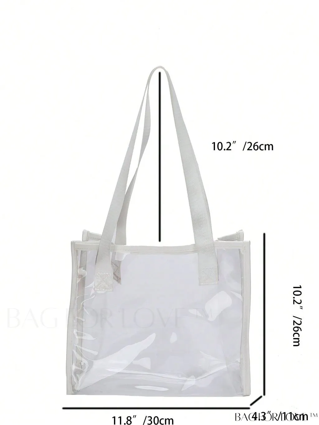 BagForLove - Compact Pink Transparent PVC Shoulder Tote
