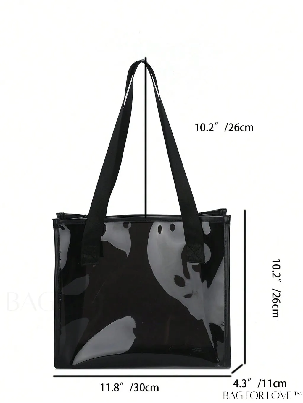 BagForLove - Compact Pink Transparent PVC Shoulder Tote