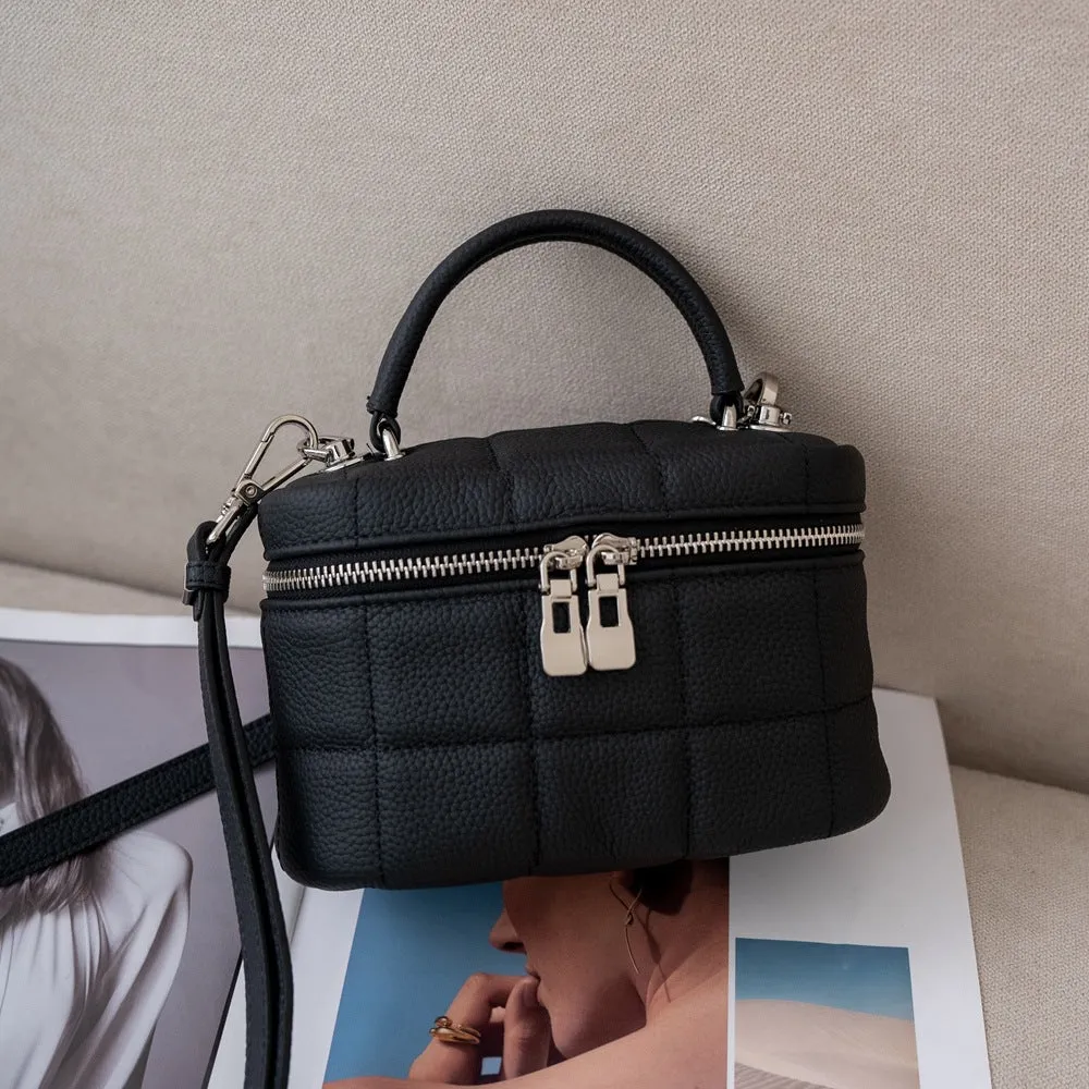 Bags Women's Leather Cosmetic Bags  Fashion TOGO Cowhide Portable Messenger Bags Women's Versatile Box Bags 7035