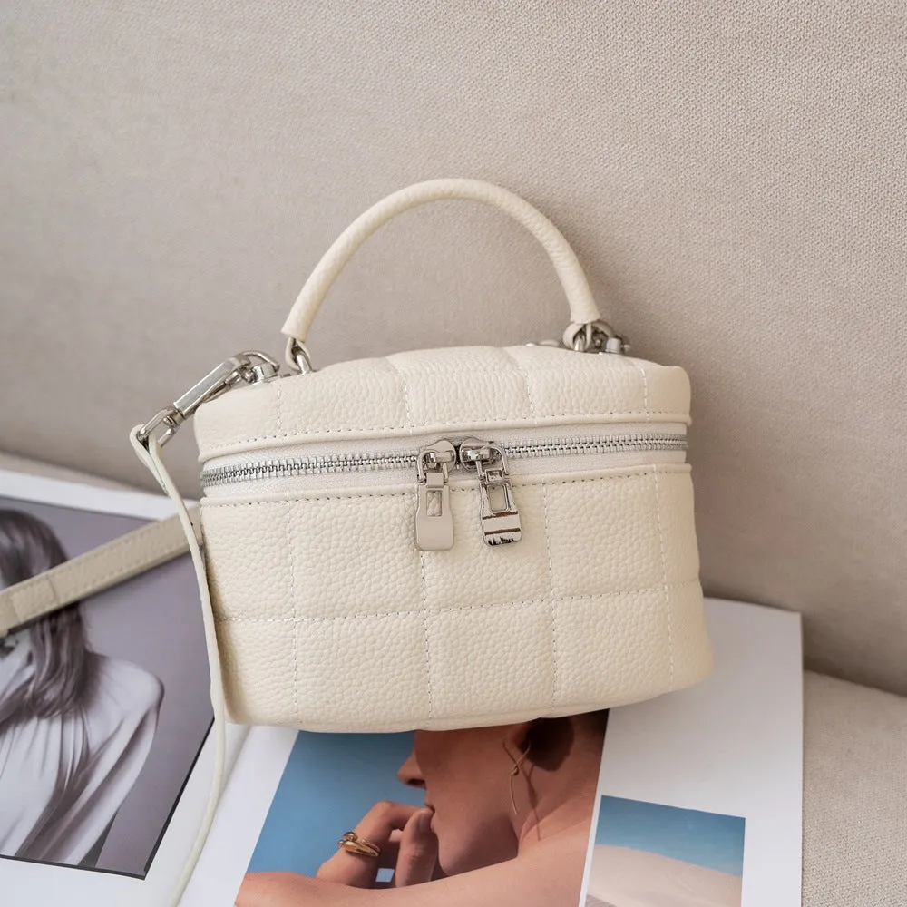 Bags Women's Leather Cosmetic Bags  Fashion TOGO Cowhide Portable Messenger Bags Women's Versatile Box Bags 7035