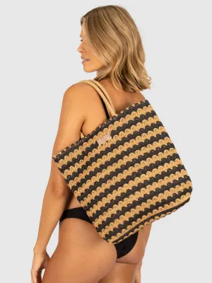 Baku Striped Tote in Natural