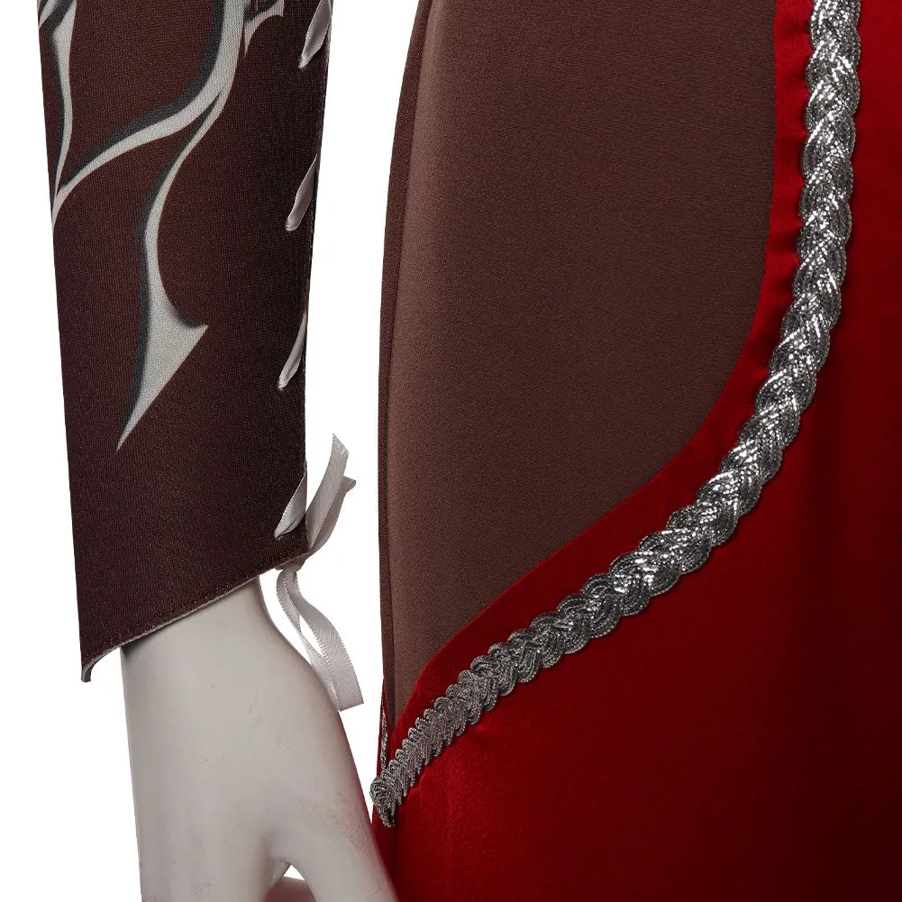 Baldur's Gate 3 Game Warlock Red Suit Cosplay Costume Outfits Halloween Carnival Suit