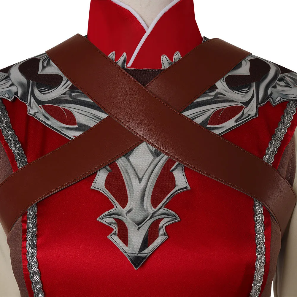 Baldur's Gate 3 Game Warlock Red Suit Cosplay Costume Outfits Halloween Carnival Suit
