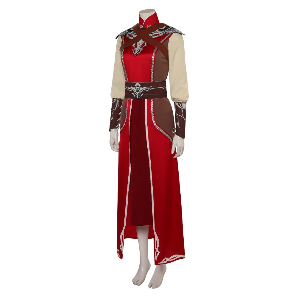 Baldur's Gate 3 Game Warlock Red Suit Cosplay Costume Outfits Halloween Carnival Suit
