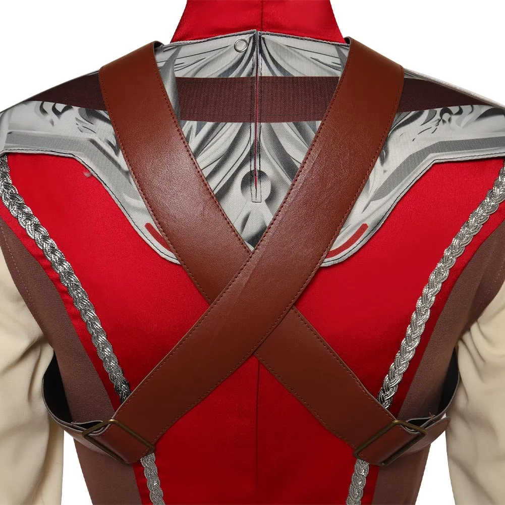 Baldur's Gate 3 Game Warlock Red Suit Cosplay Costume Outfits Halloween Carnival Suit