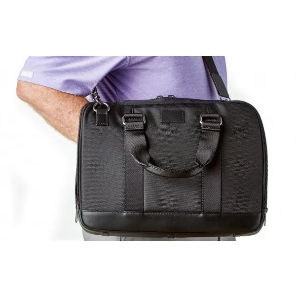 Ballistic Nylon and Leather Men's Concealed Carry Bag