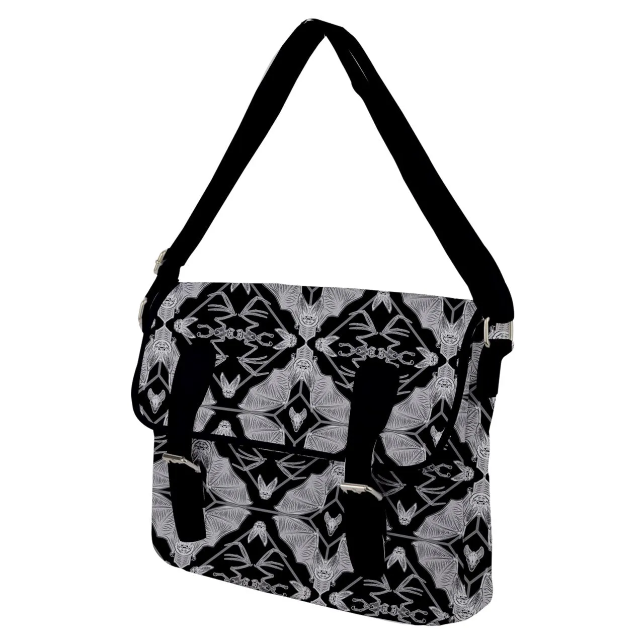 Bat Pattern Buckle Messenger Bag