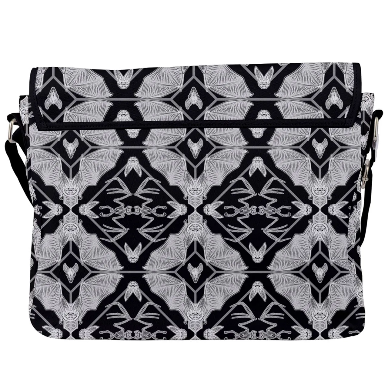 Bat Pattern Buckle Messenger Bag