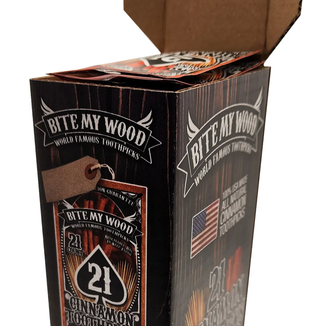 BiteMyWood 21 qty Bag 48 Pack Point Of Sale Counter Store Retail Display 1 Box Purchase