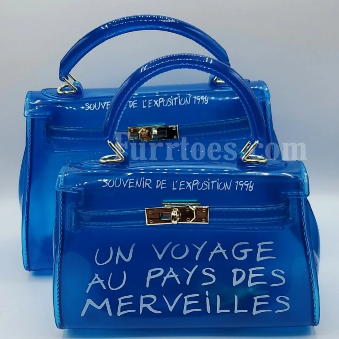 BLUE CANDY TRANSPARENT BAG