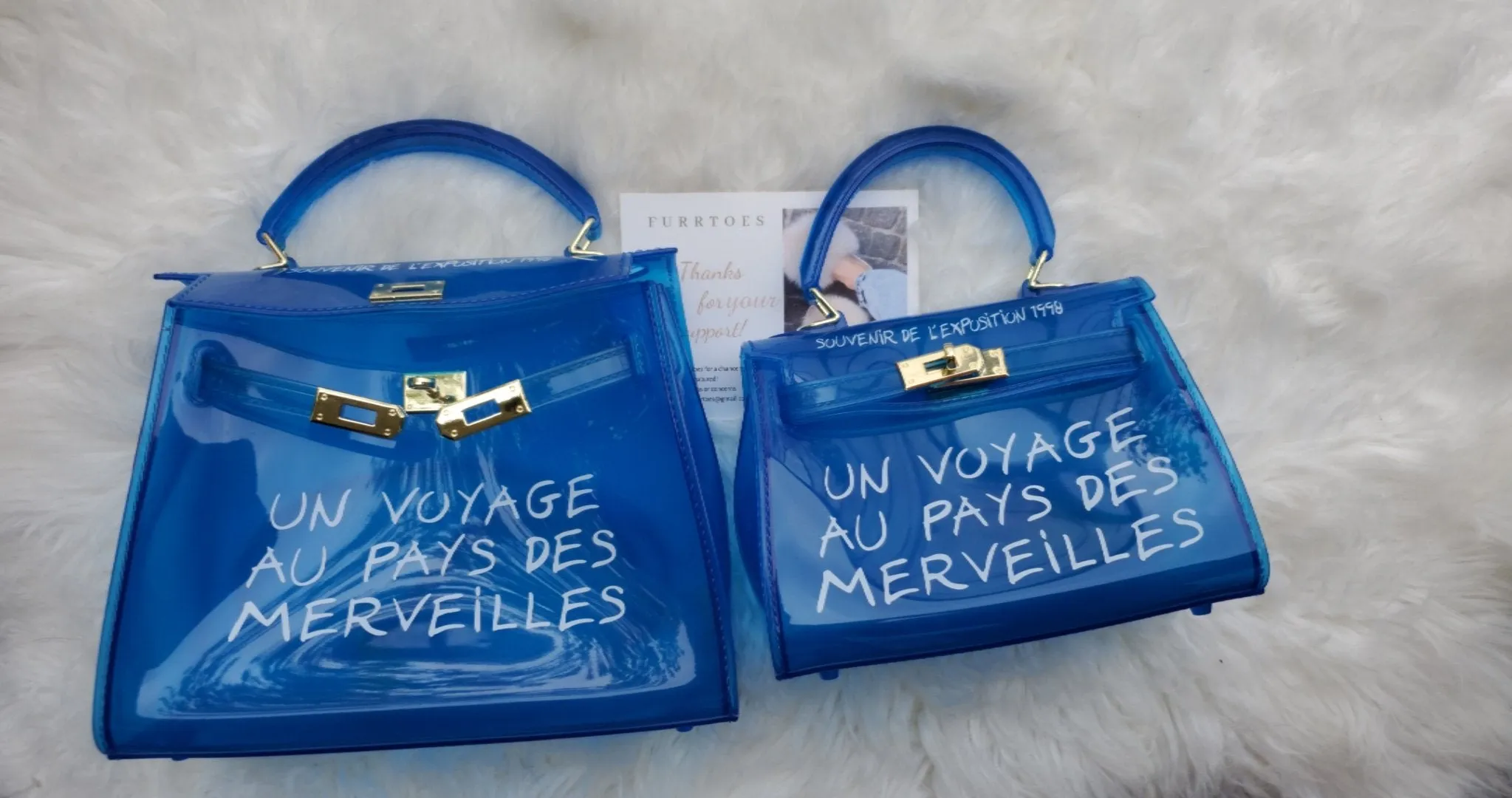 BLUE CANDY TRANSPARENT BAG