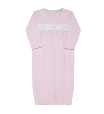 BOW SMOCKED GOWN