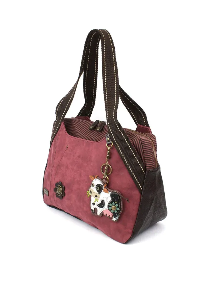 Bowling Bag - Cow Burgundy