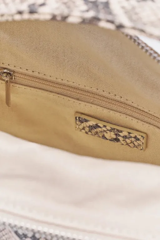 BRE LEON - LUCA MINI BAG - BEIGE PYTHON