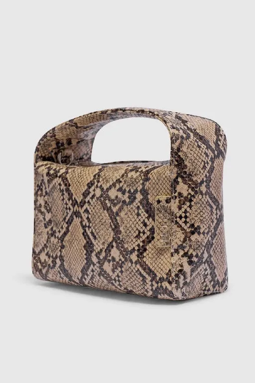 BRE LEON - LUCA MINI BAG - BEIGE PYTHON