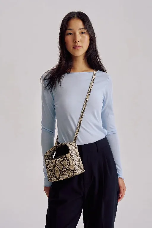 BRE LEON - LUCA MINI BAG - BEIGE PYTHON