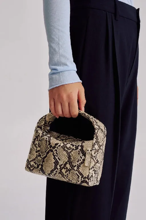 BRE LEON - LUCA MINI BAG - BEIGE PYTHON