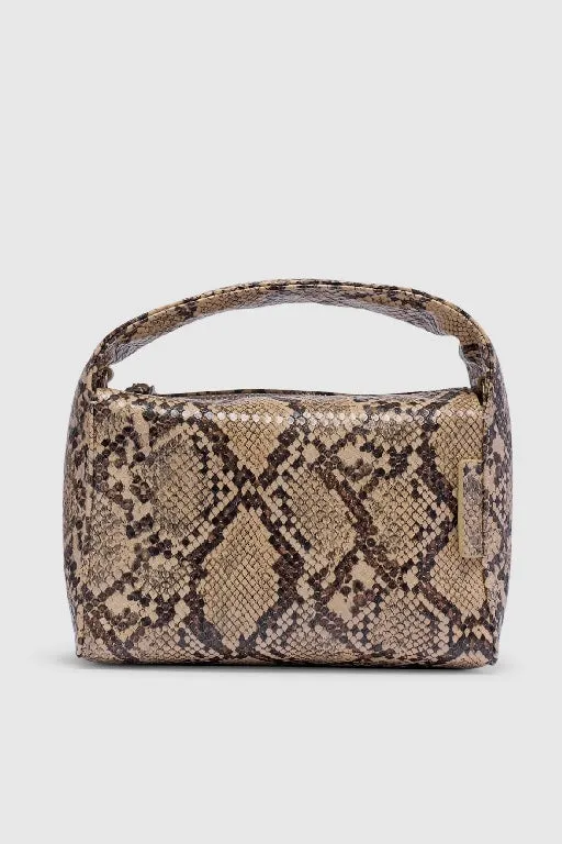 BRE LEON - LUCA MINI BAG - BEIGE PYTHON