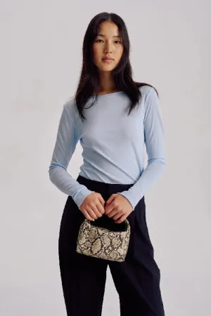 BRE LEON - LUCA MINI BAG - BEIGE PYTHON