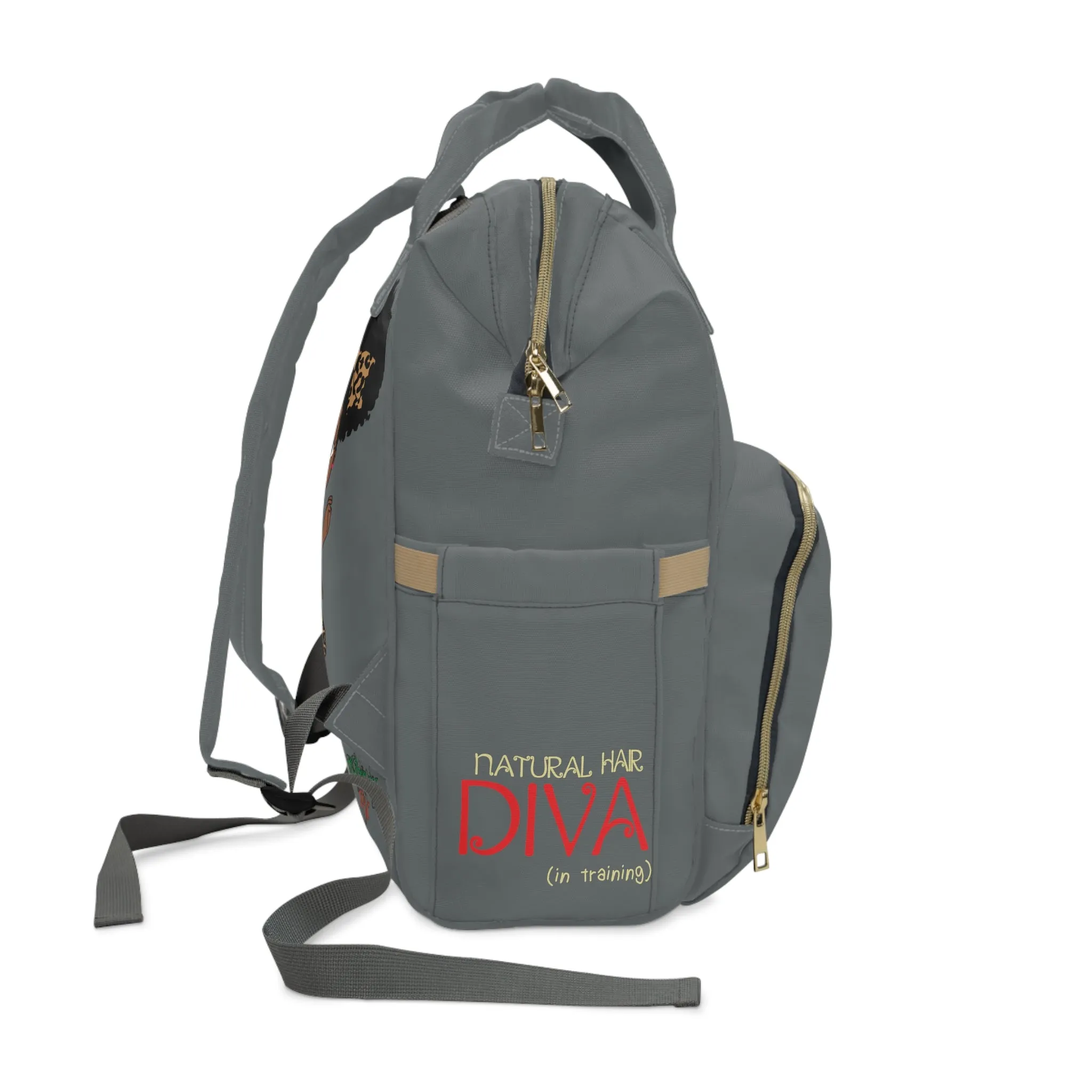 Brown Baby Gray Multifunctional Diaper Backpack
