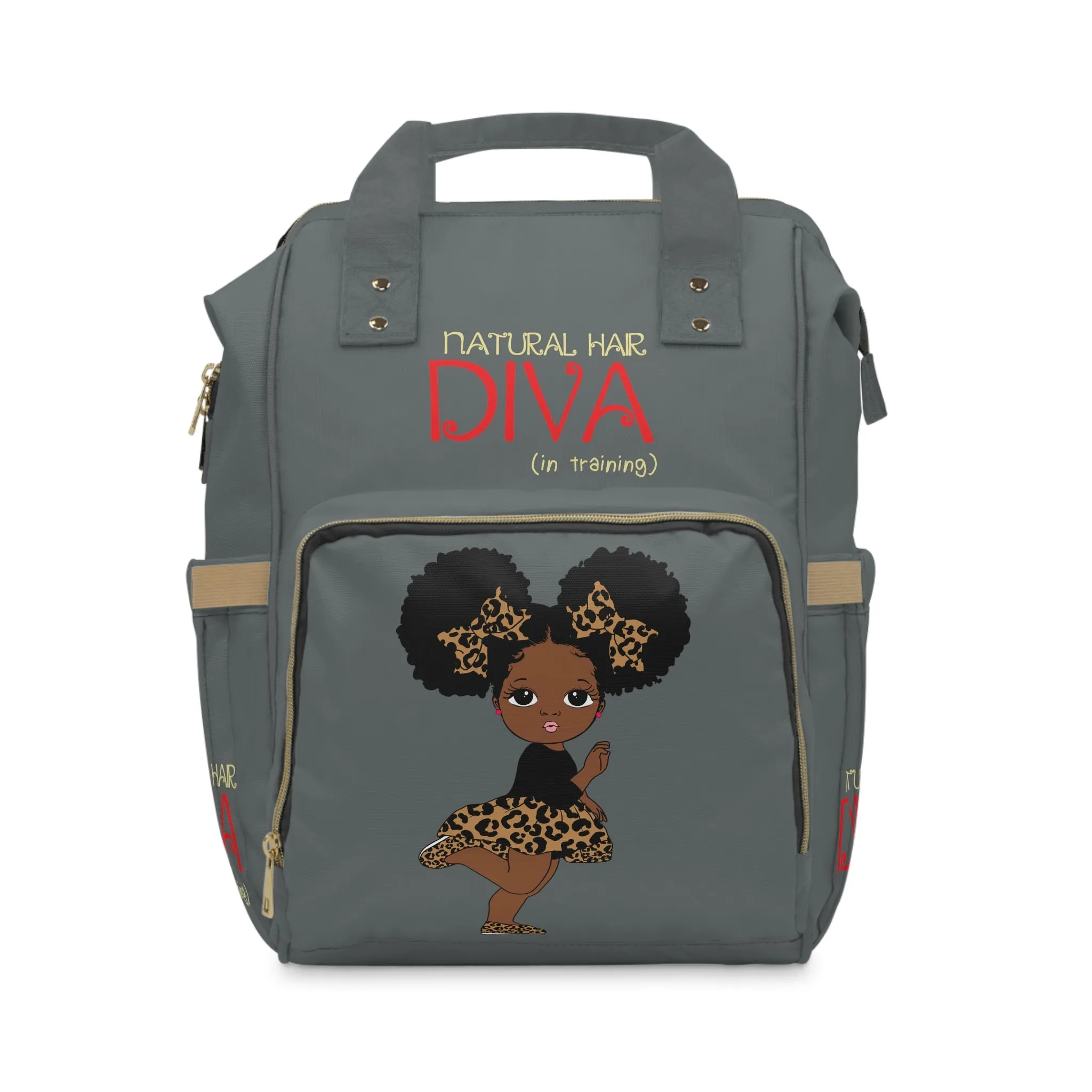 Brown Baby Gray Multifunctional Diaper Backpack