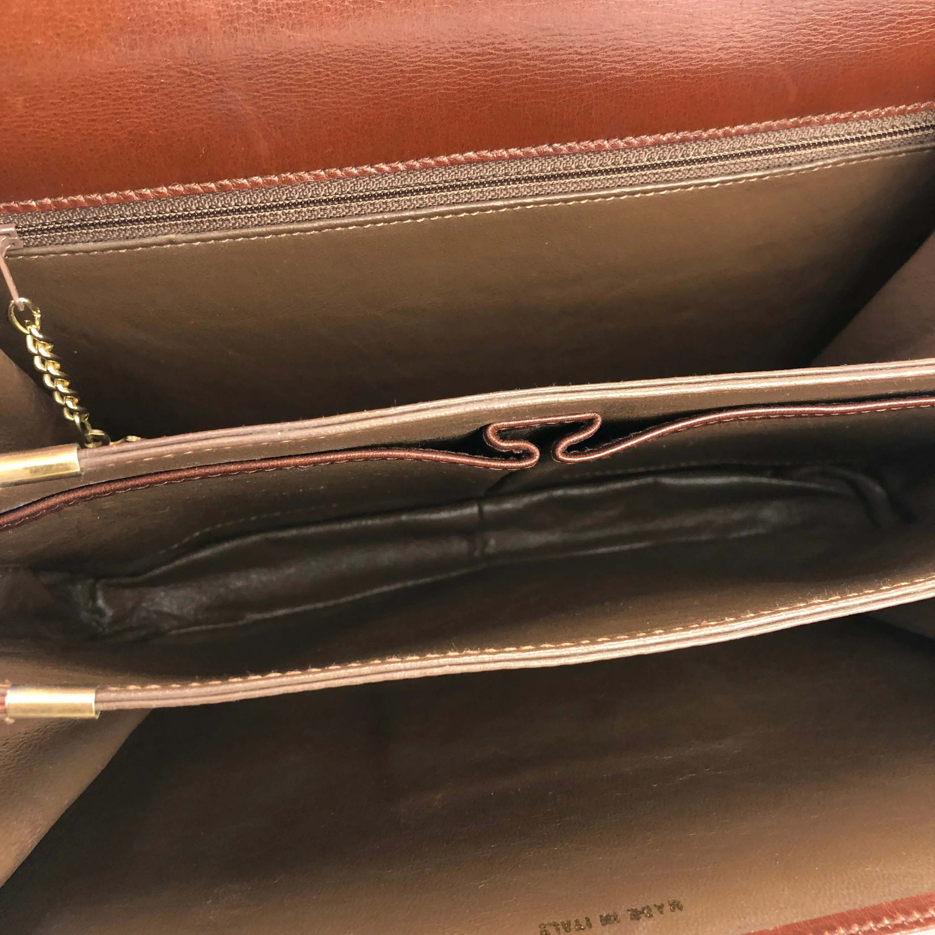 CELINE Three Horsebit Crossbody Shoulder bag Brown Vintage Old Celine jjcdny