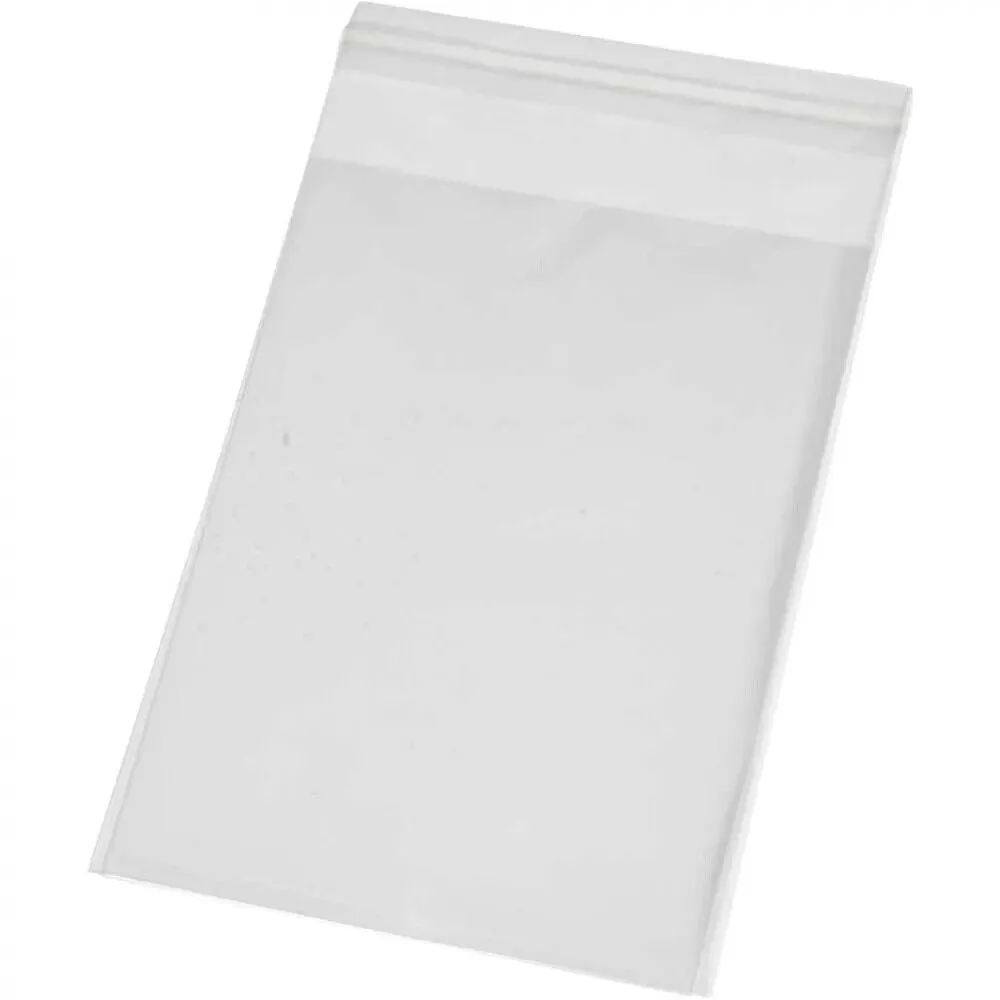 Cellophane Card Display Bags Self-Adhesive Flap Clear Choose Size Quantity