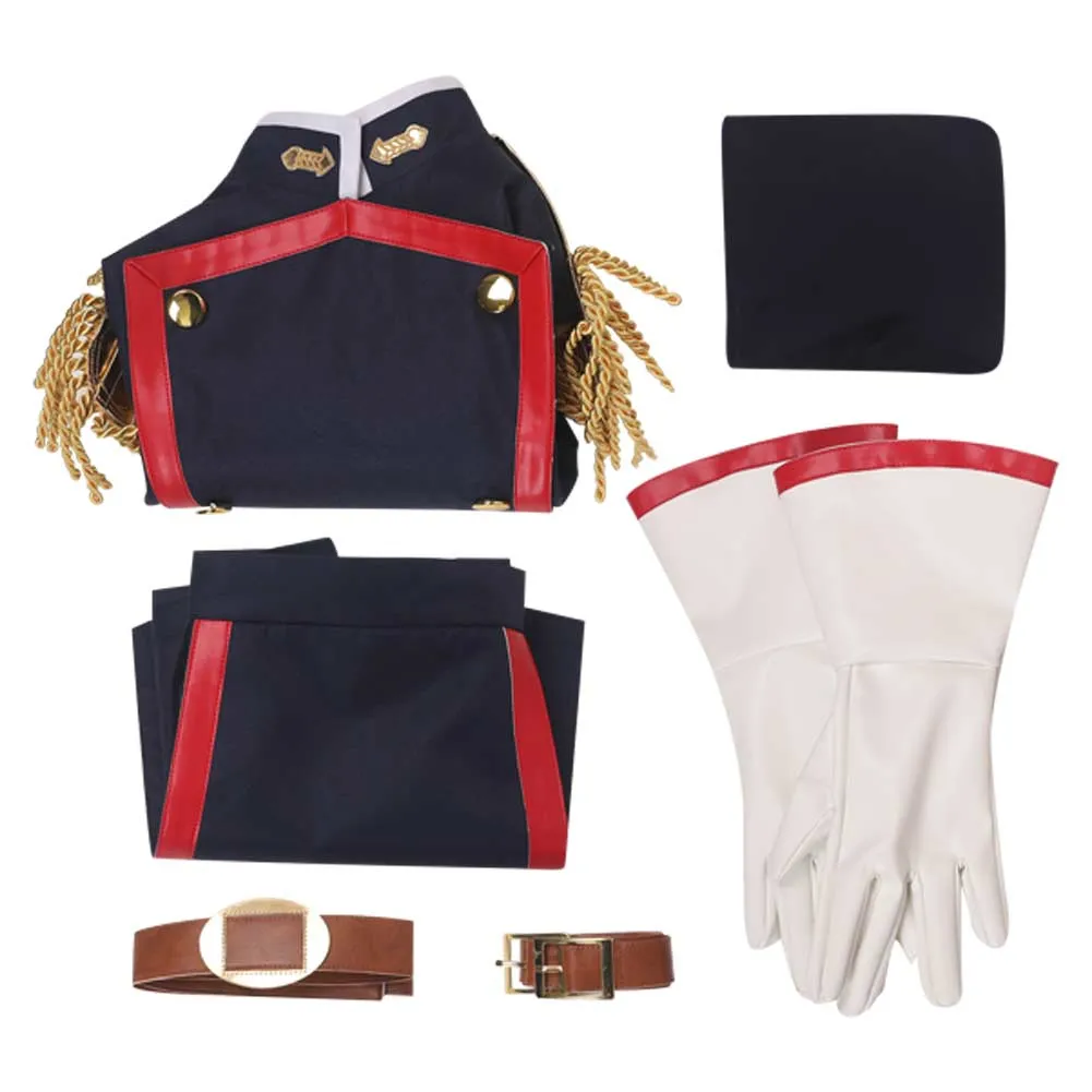 Chained Soldier Kyouka Uzen Anime Cos Black Uniform Suit Cosplay Costume