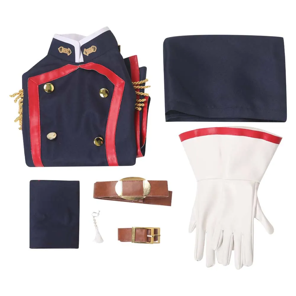 Chained Soldier Tenka Izumo  Anime Black Uniform Suit Cosplay Costume