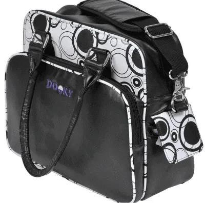 Changing Bag with Pull and Wipe Black Circles