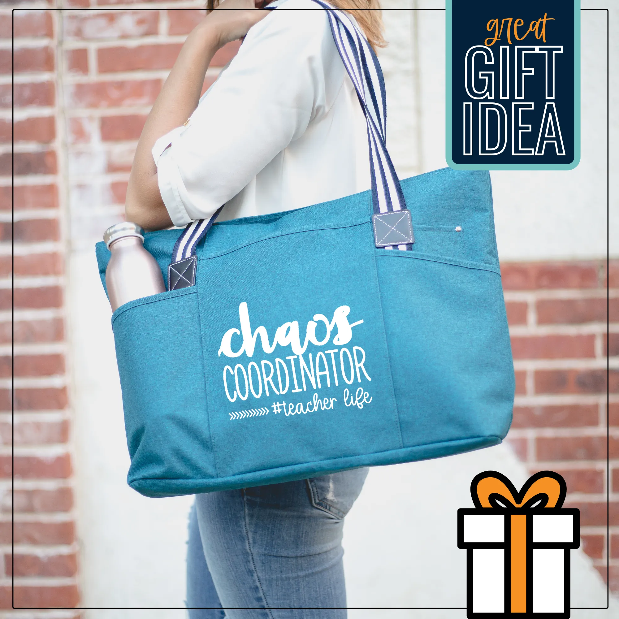 Chaos Coordinator #Teacher Life Tessa Teal Tote Bag for Teachers