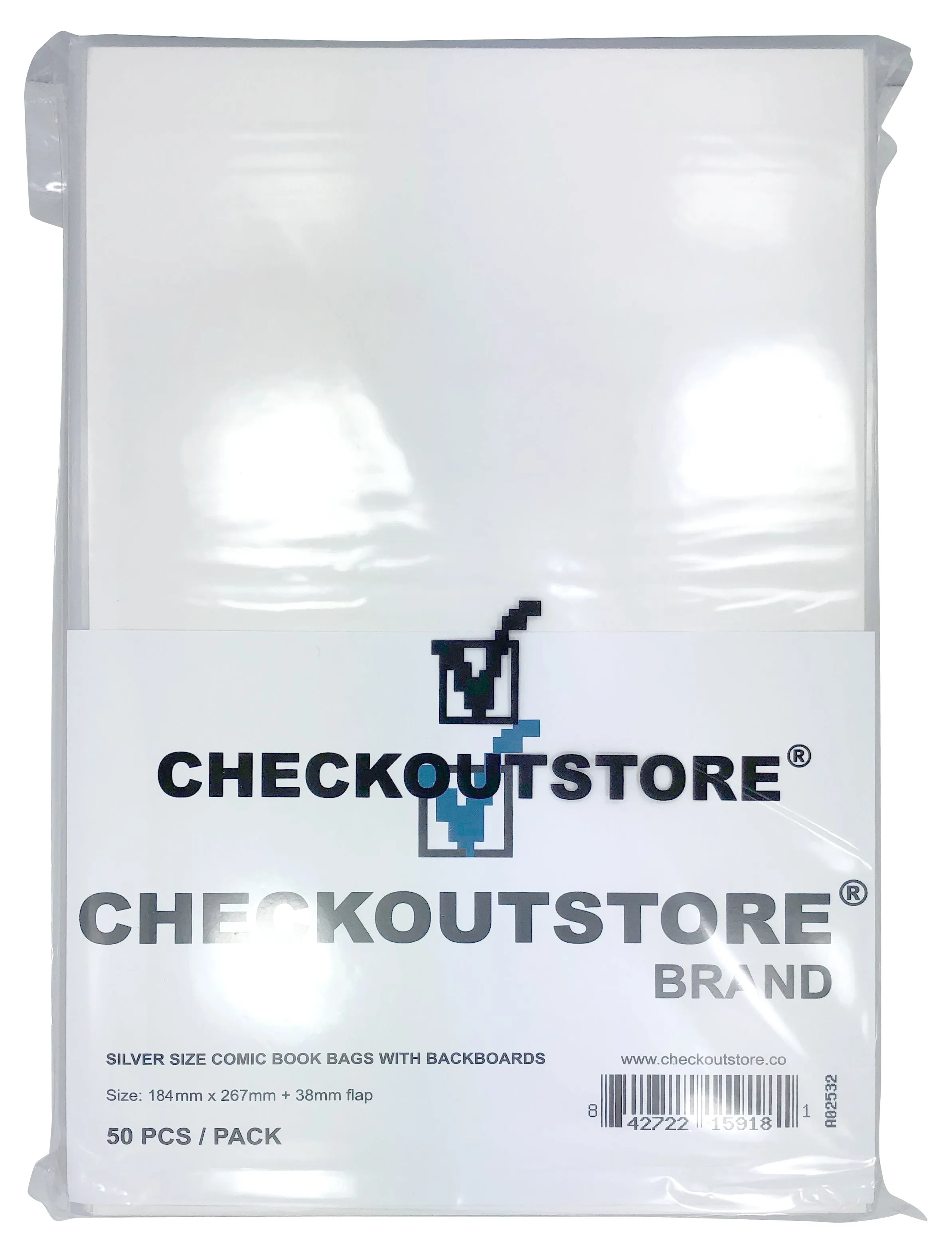CheckOutStore Crystal Clear Comic Book Resealable Bags with Backing Boards