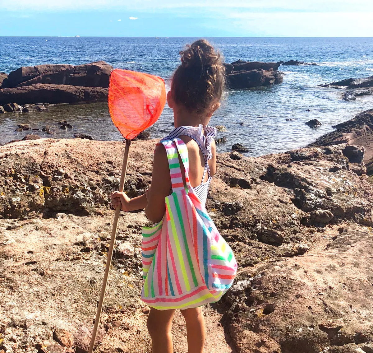 Children's Striped Beach Bag
