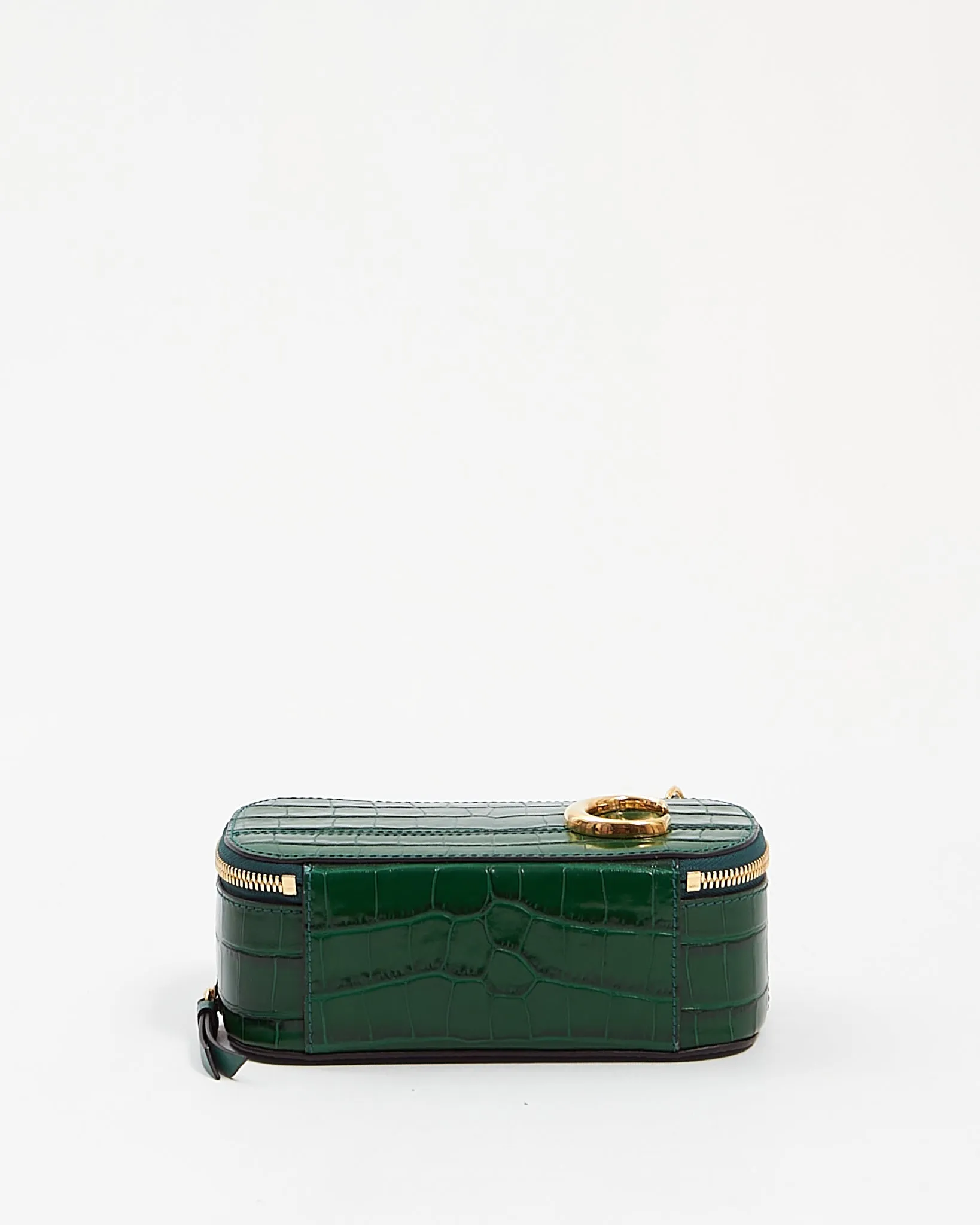 Chloe Green Embossed Leather Mini Crossbody Bag